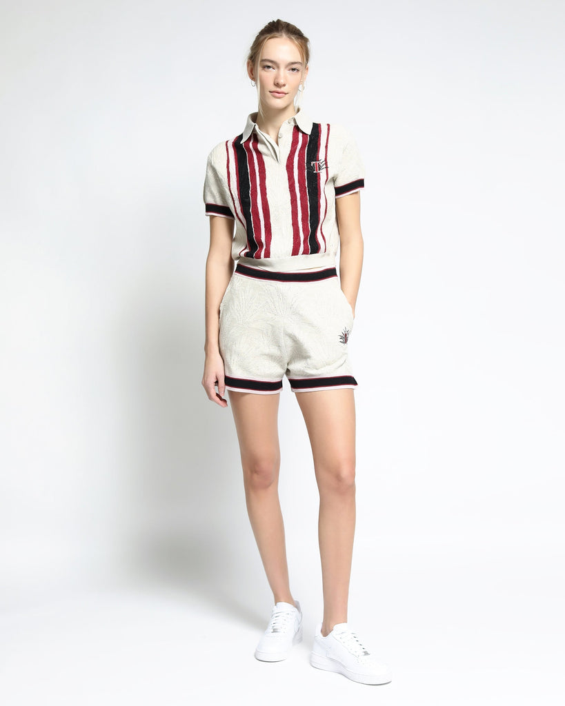 Agave Gauzy Knit Striped Polo (FINAL SALE) - twentytees
