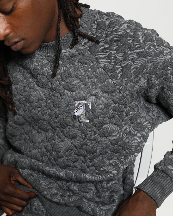 Atmosphere 3D Blister Knit Raglan Sweatshirt-Mens-Twenty