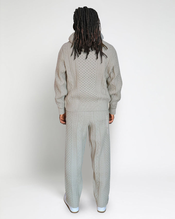 Crescent Binary Cable Knit Pants-MENS-Twenty