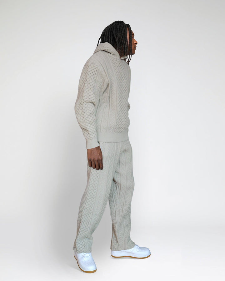 Crescent Binary Cable Knit Pants-MENS-Twenty