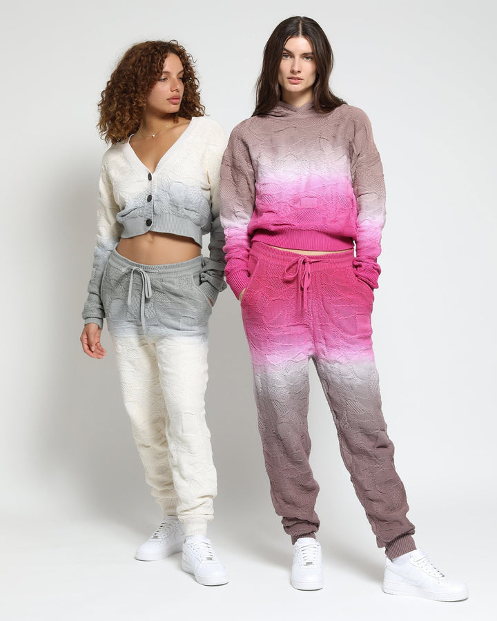 Crossover Netting Sweater Dip Dye Joggers (FINAL SALE)-Womens-Twenty