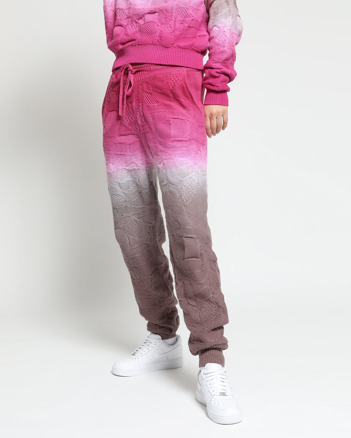 Crossover Netting Sweater Dip Dye Joggers (FINAL SALE)-Womens-Twenty