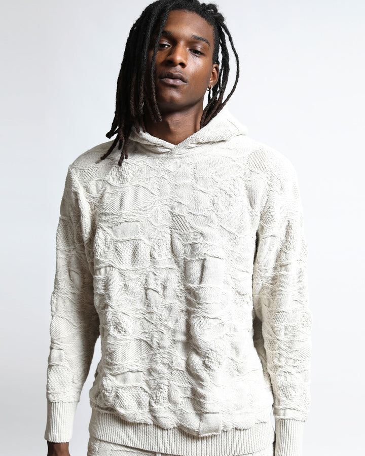 Crossover Netting Sweater Hoodie (FINAL SALE)-MENS-Twenty