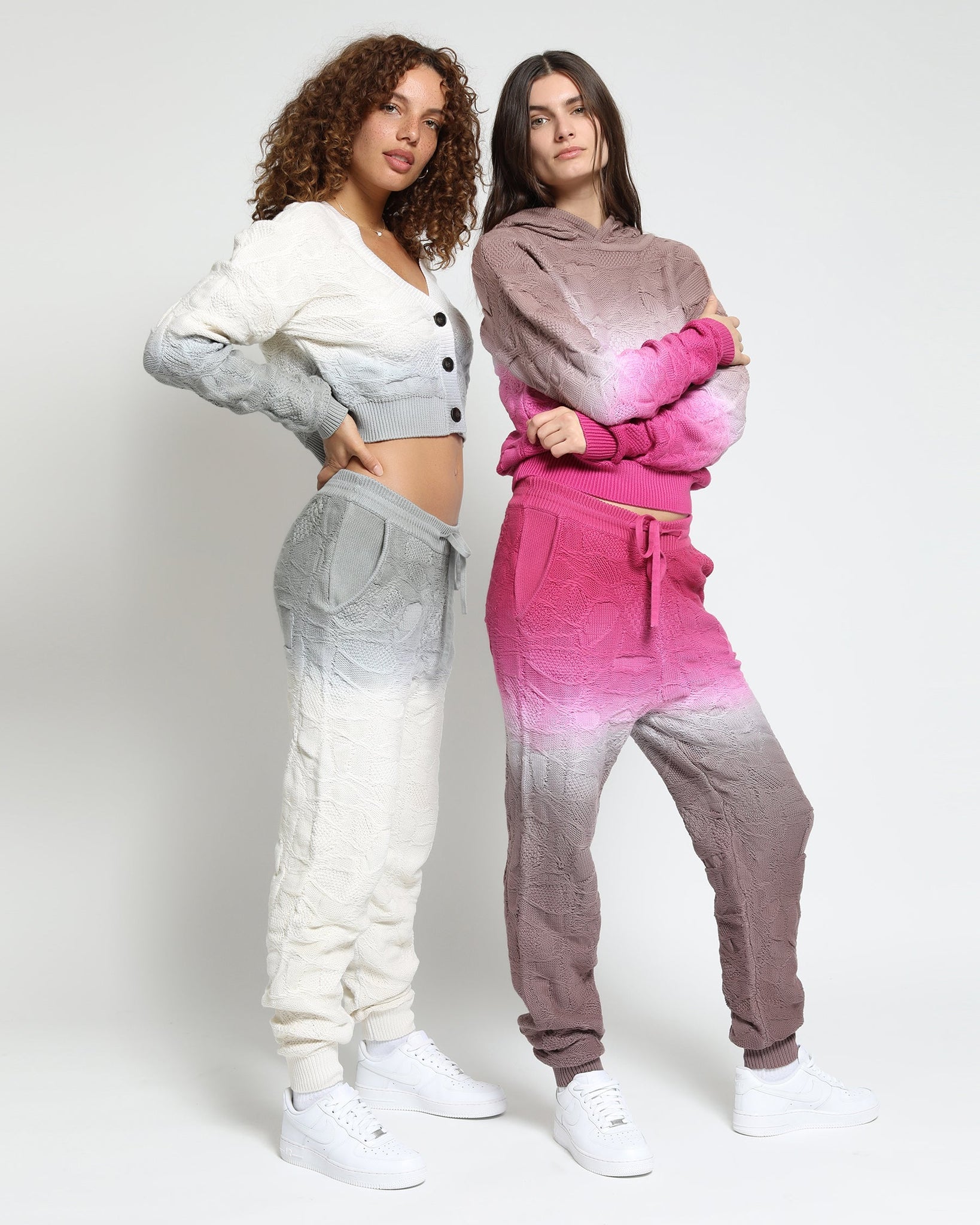 Crossover Netting Sweater Joggers (FINAL SALE)-Womens-Twenty