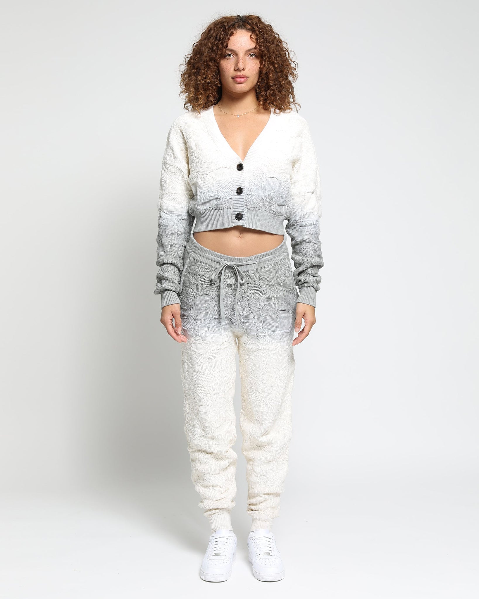 Crossover Netting Sweater Joggers (FINAL SALE)-Womens-Twenty