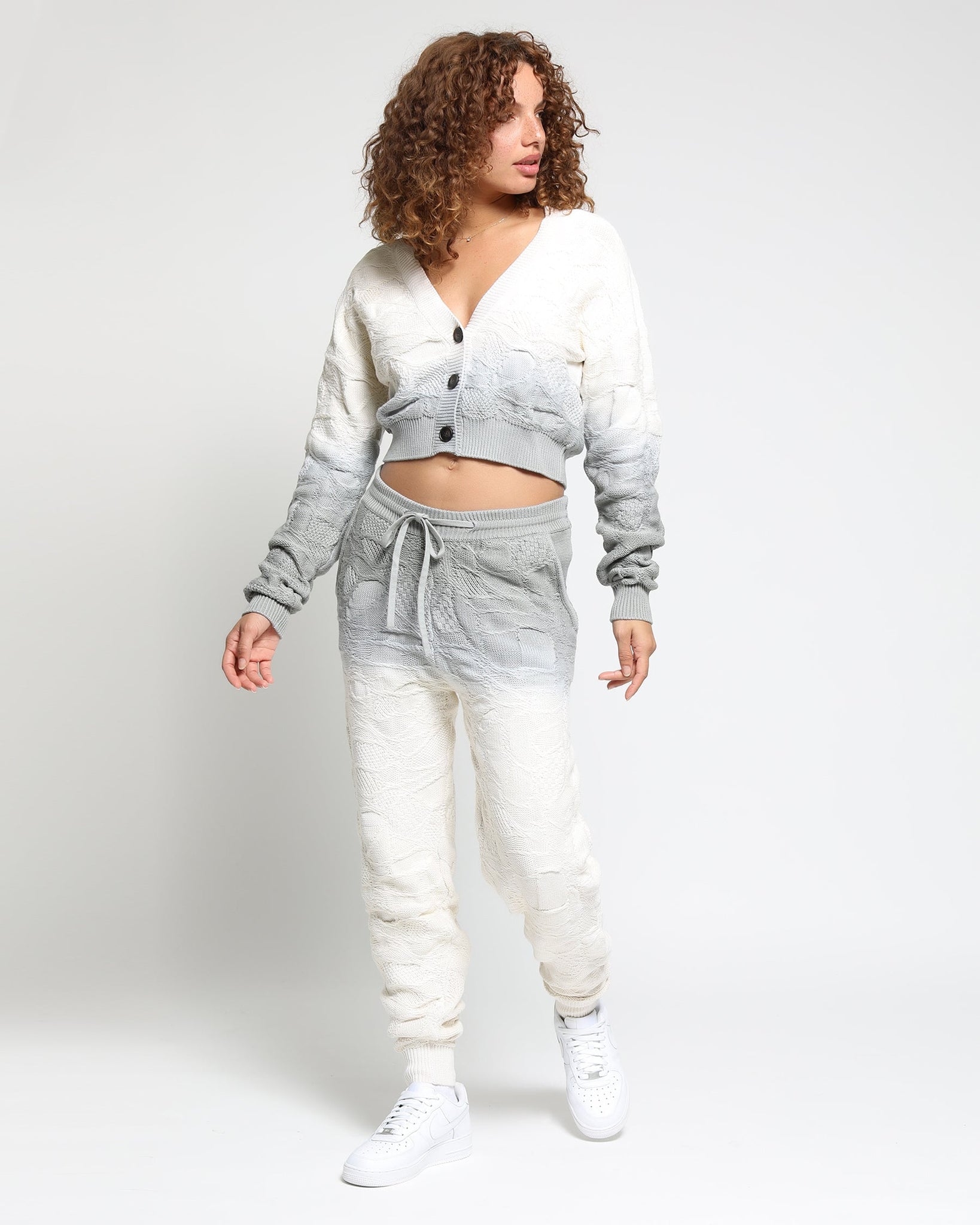 Crossover Netting Sweater Joggers (FINAL SALE)-Womens-Twenty