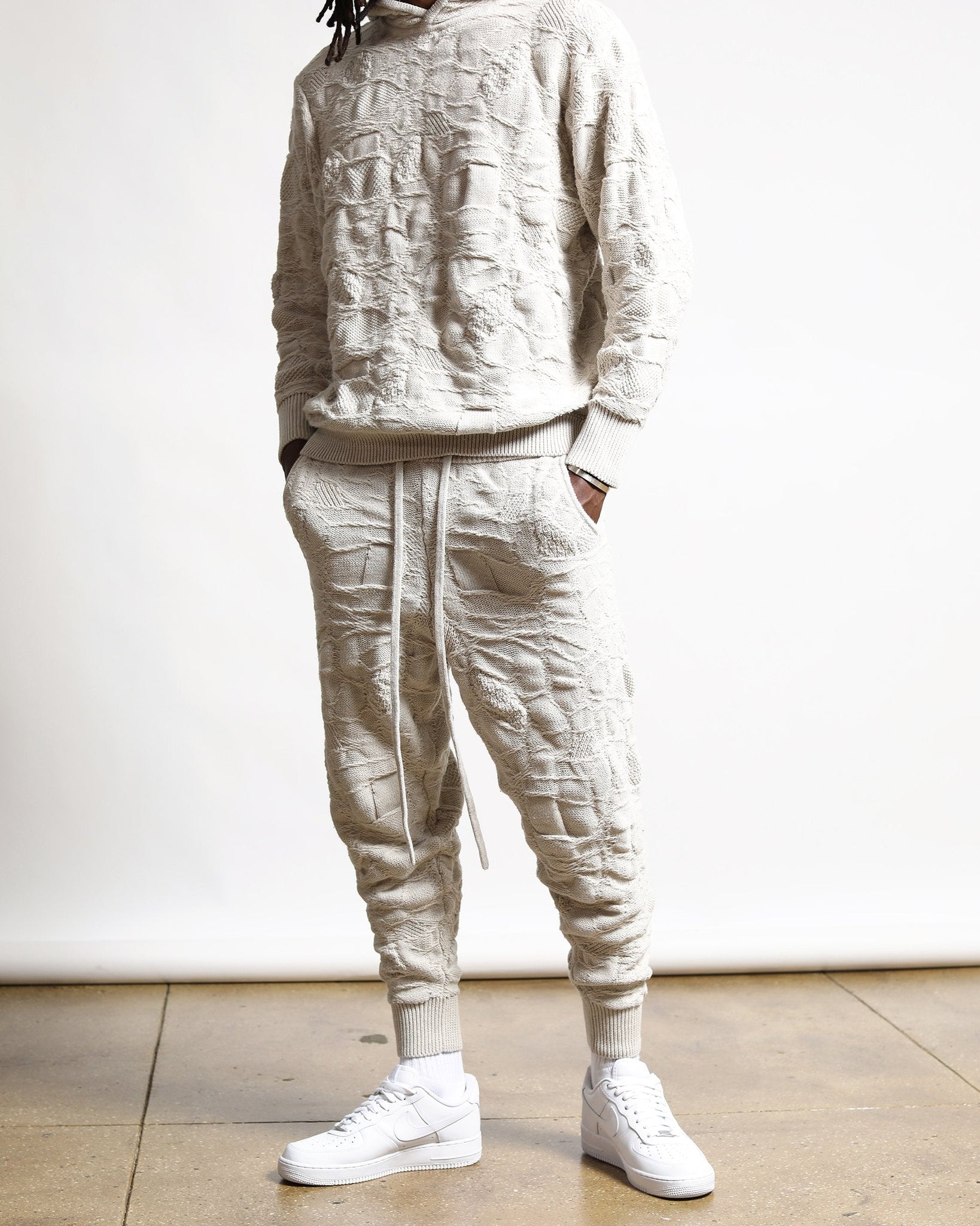 Crossover Netting Sweater Sweatpants (FINAL SALE)-MENS-Twenty