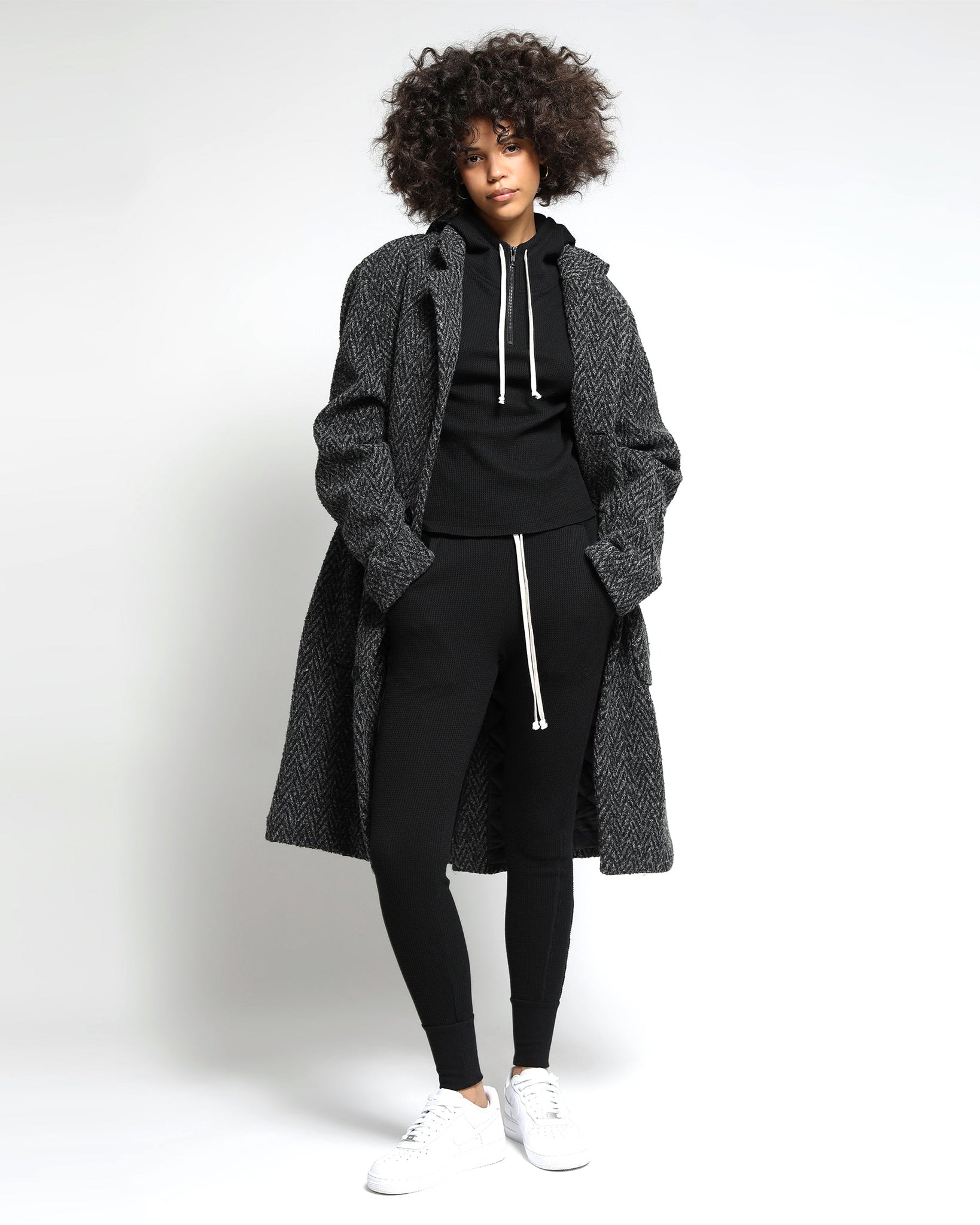 Drummond Chevron Wool Overcoat (FINAL SALE)-Womens-Twenty