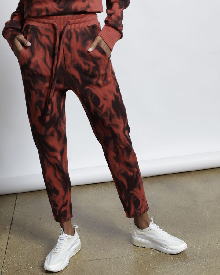 Flames Hyper Reality Knit Sweatpants (FINAL SALE)-WOMENS-Twenty