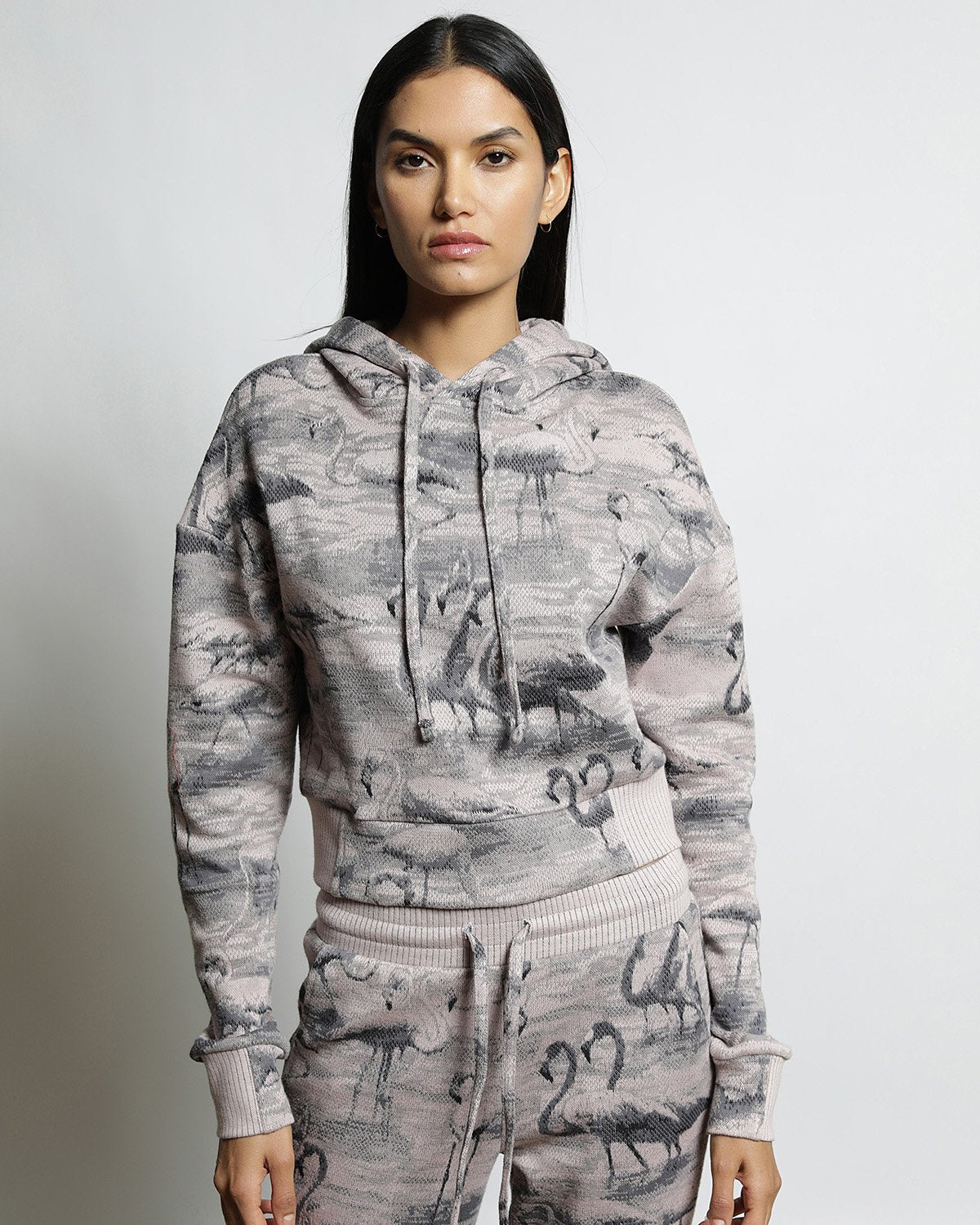 Flamingo Hyper Reality Knit Hoodie (FINAL SALE)-WOMENS-Twenty