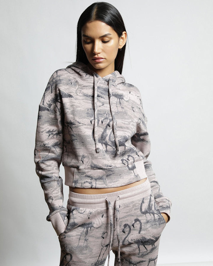 Flamingo Hyper Reality Knit Hoodie (FINAL SALE)-WOMENS-Twenty