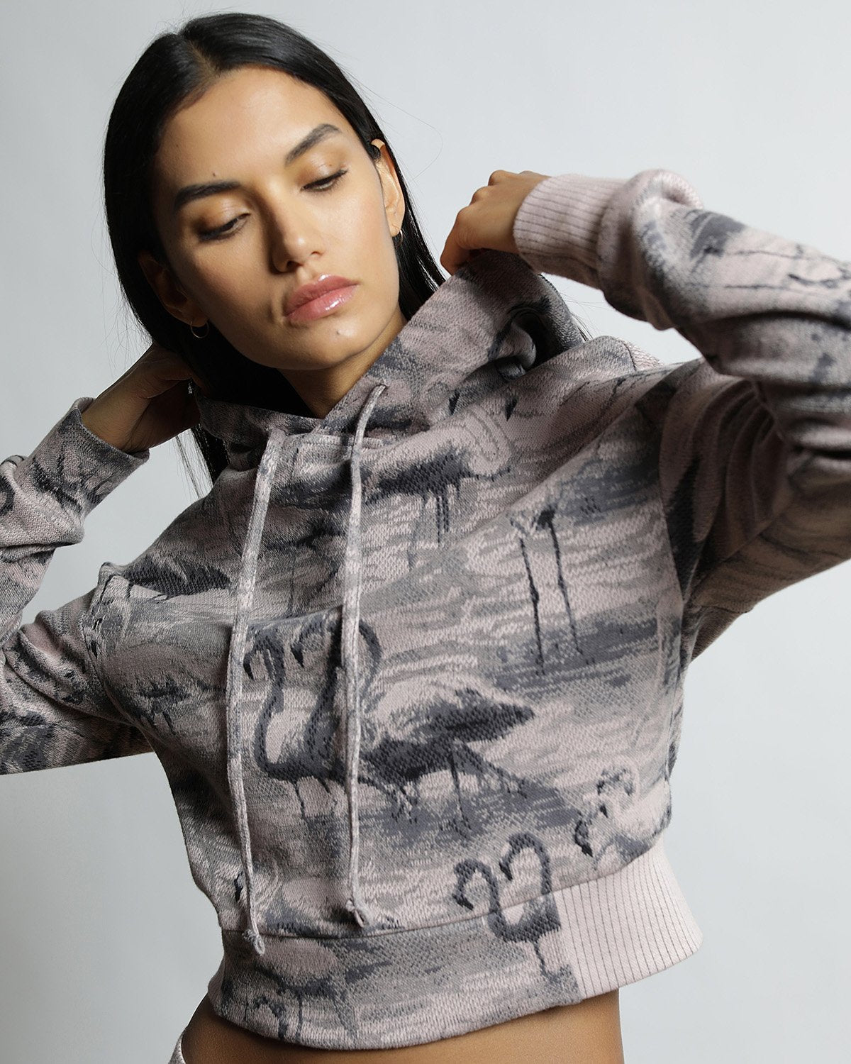 Flamingo Hyper Reality Knit Hoodie (FINAL SALE)-WOMENS-Twenty