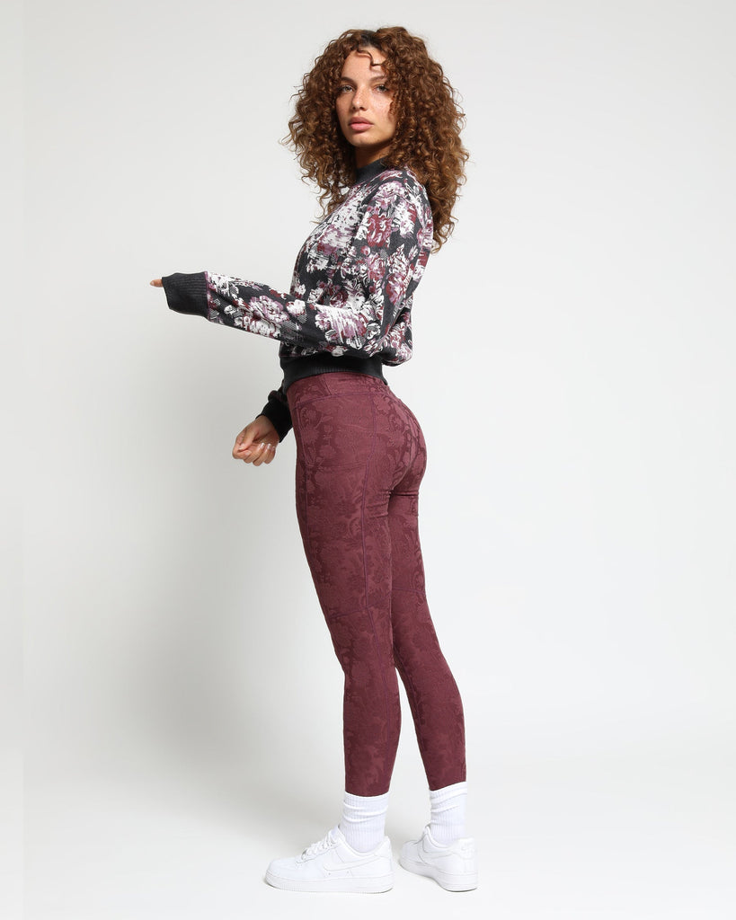 Floral Asymmetrical Jersey tights – 50m London