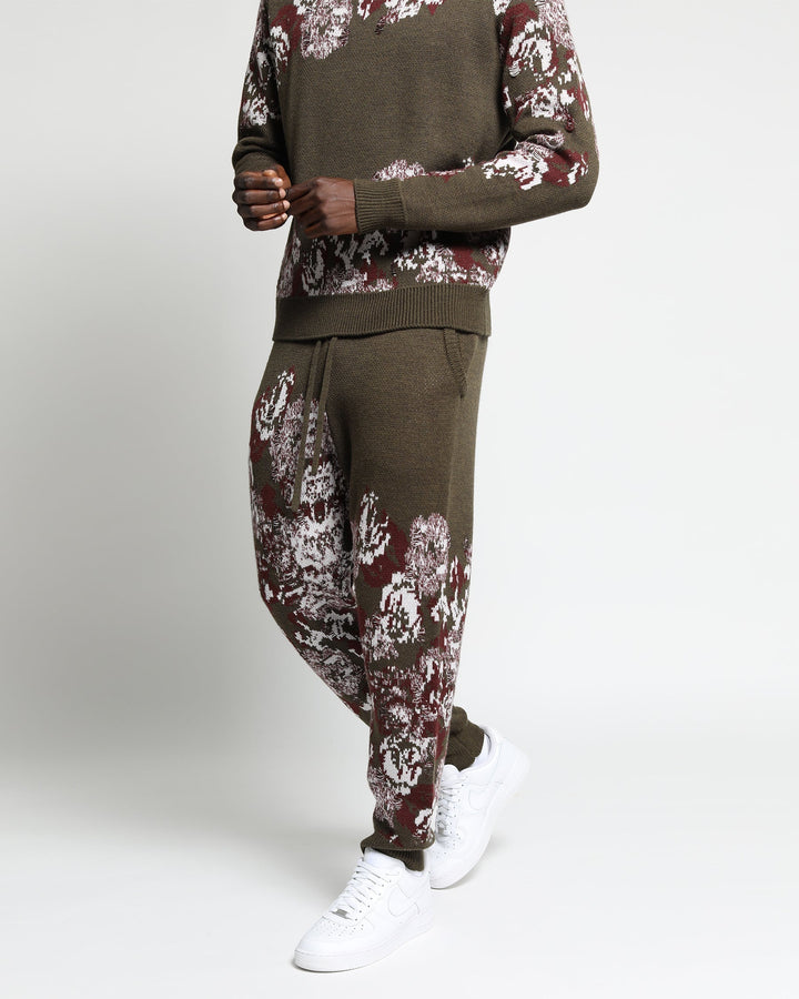 Hanging Floral Distressed Crewneck Sweater (FINAL SALE)-Mens-Twenty