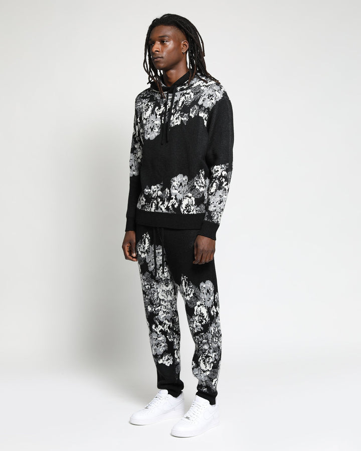 Hanging Floral Distressed Hoodie Sweater (FINAL SALE)-Mens-Twenty