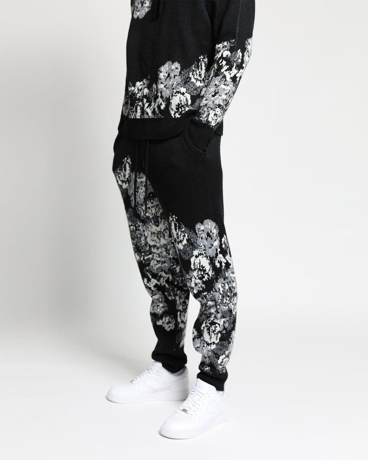 Hanging Floral Distressed Sweater Pant (FINAL SALE)-Mens-Twenty