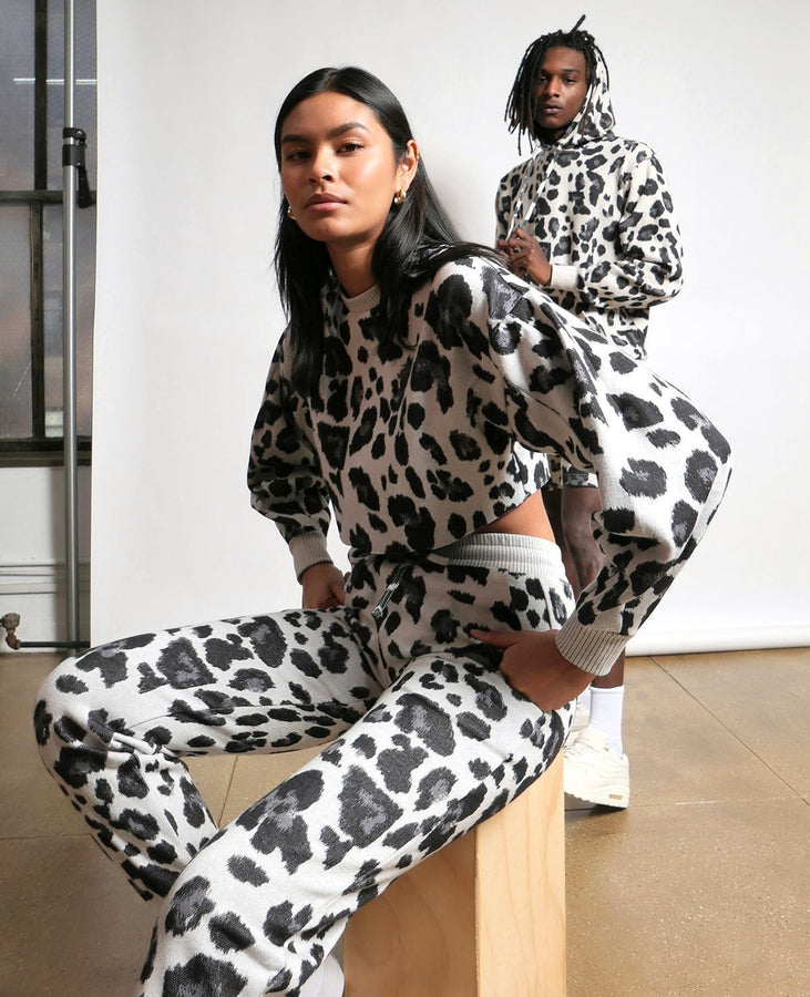 Leopard Hyper Reality Knit Cropped Pullover (FINAL SALE)-WOMENS-Twenty