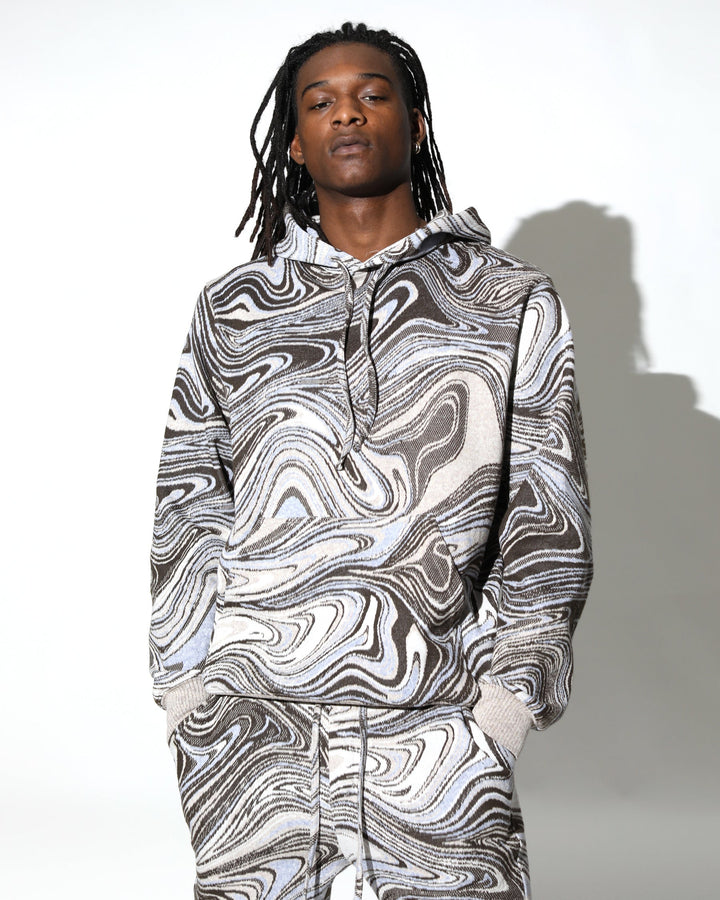 Liquid Swirl Hyper Reality Knit Hoodie (FINAL SALE) - twentytees