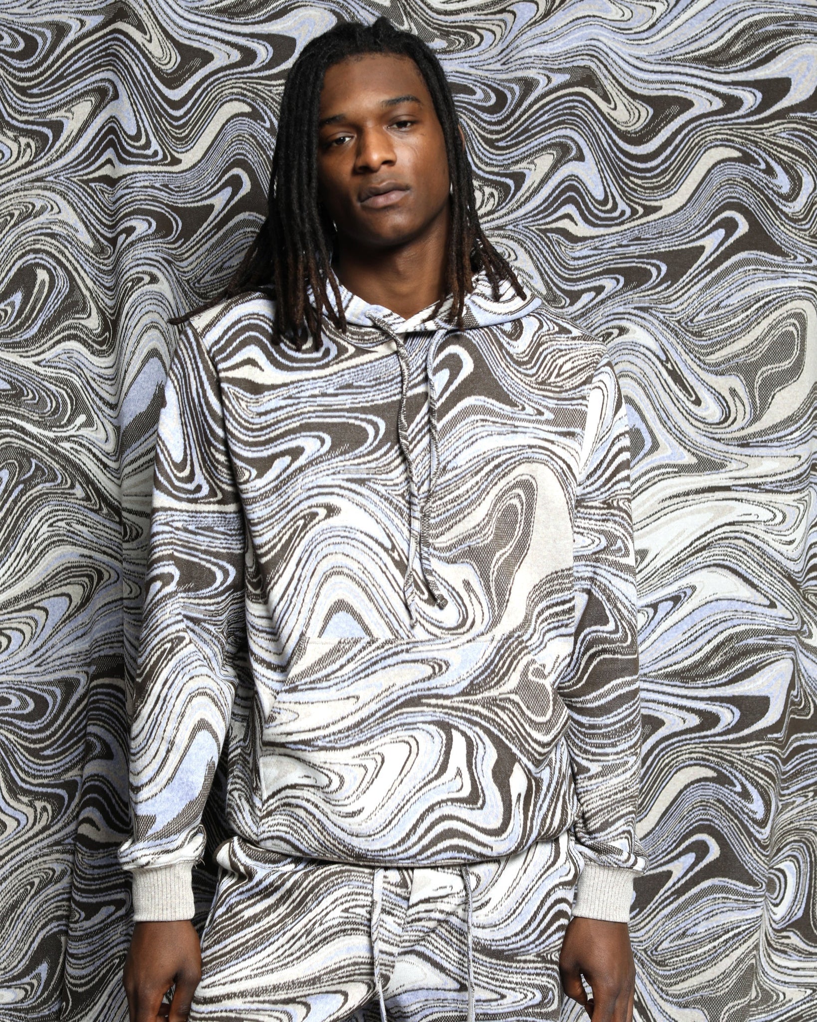 Liquid Swirl Hyper Reality Knit Hoodie (FINAL SALE) - twentytees