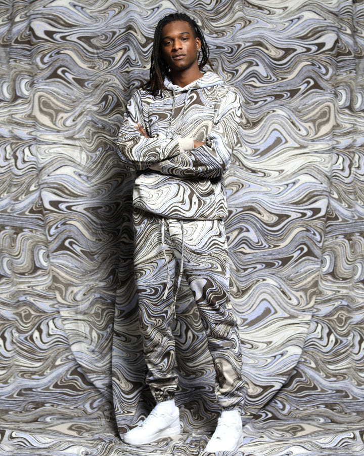 Liquid Swirl Hyper Reality Knit Hoodie (FINAL SALE) - twentytees