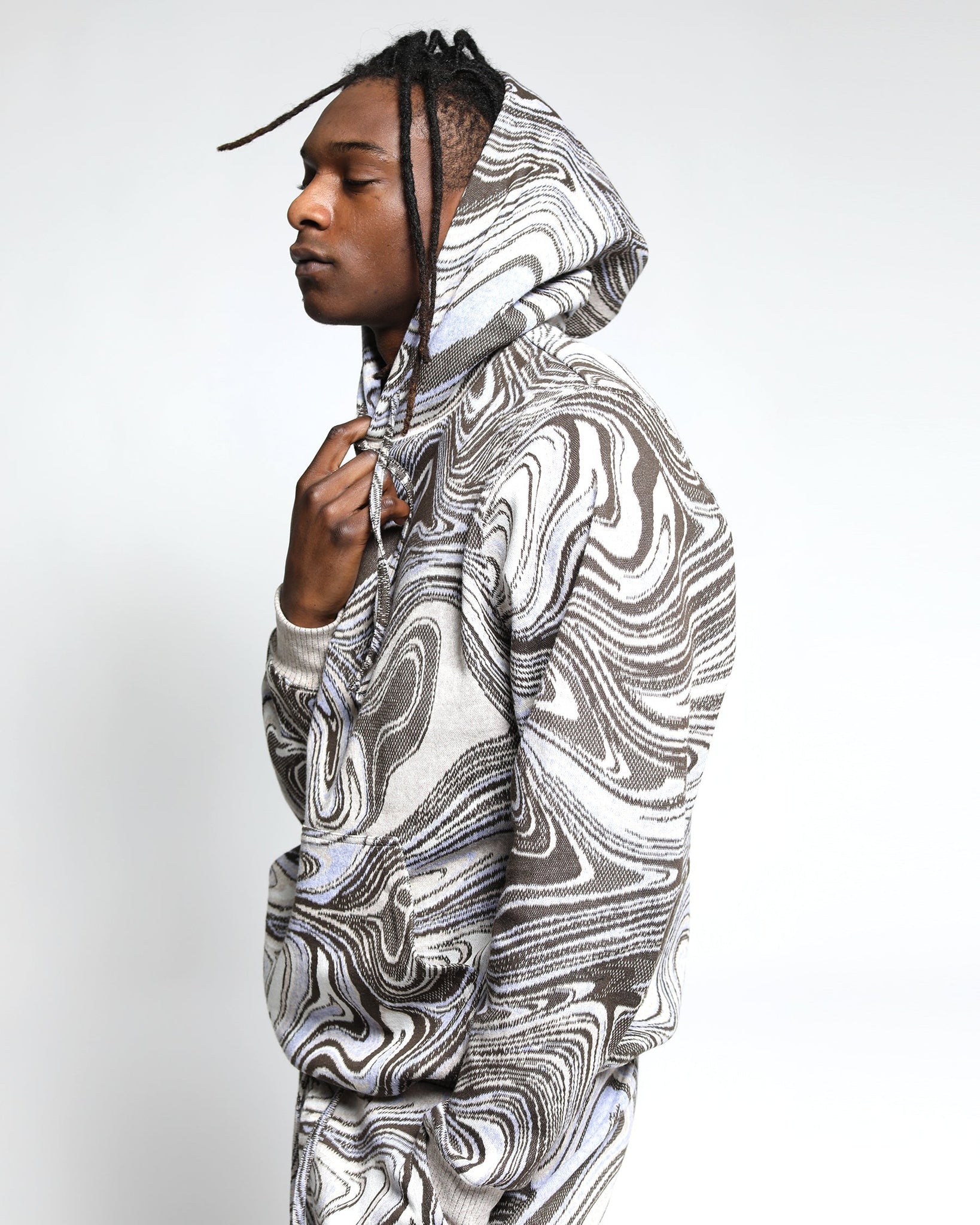 Liquid Swirl Hyper Reality Knit Hoodie (FINAL SALE) - twentytees