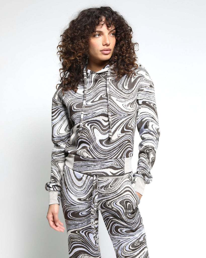 Liquid Swirl Hyper Reality Knit Hoodie (FINAL SALE) - twentytees