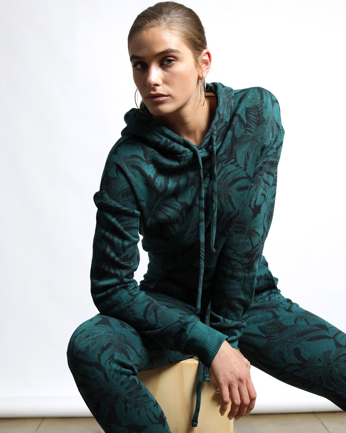 Monstera Hyper Reality Knit Hoodie (FINAL SALE)-WOMENS-Twenty