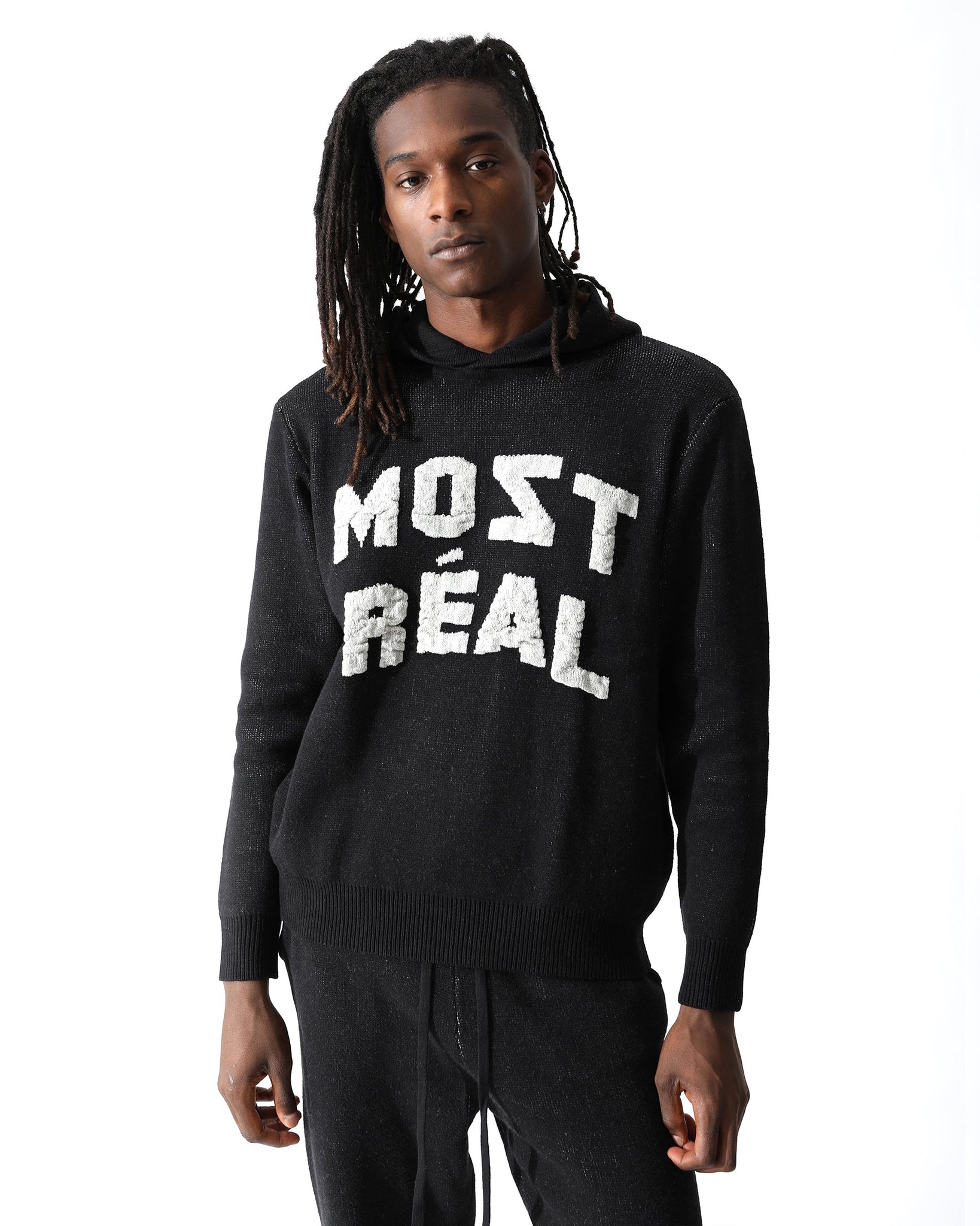 Most Real Jacquard Chunky Sweater Hoodie-MENS-Twenty