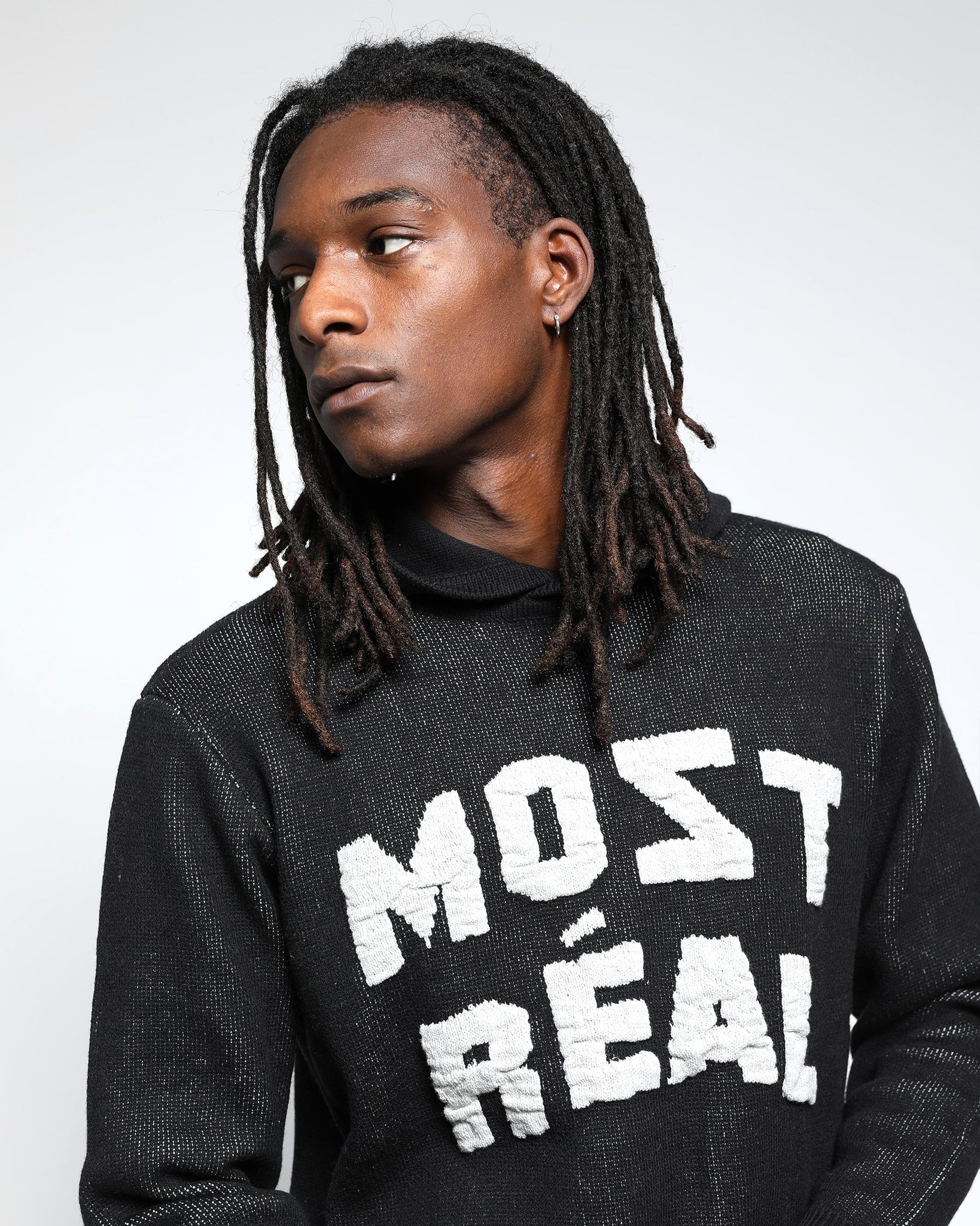 Most Real Jacquard Chunky Sweater Hoodie-MENS-Twenty