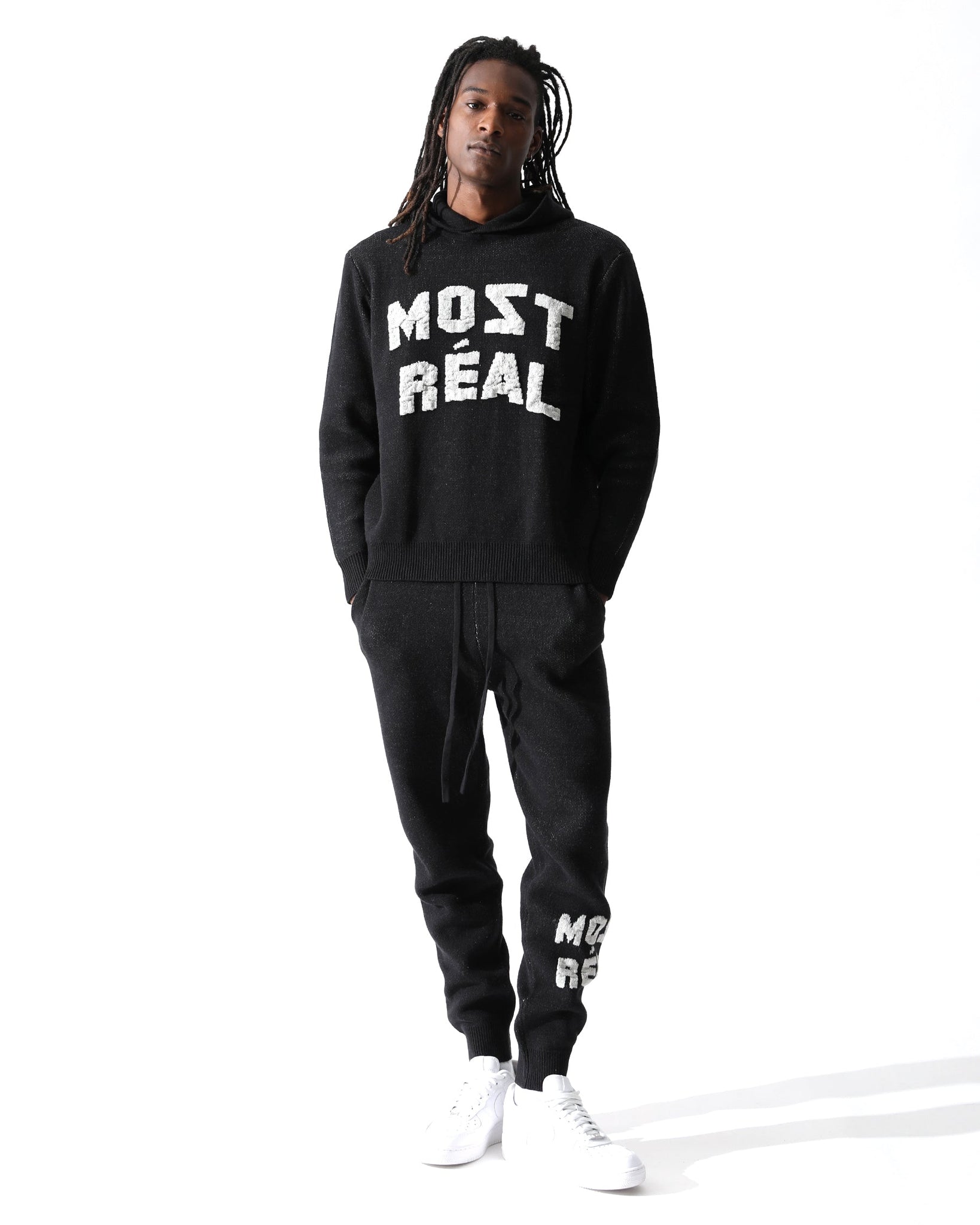 Most Real Jacquard Chunky Sweater Hoodie-MENS-Twenty