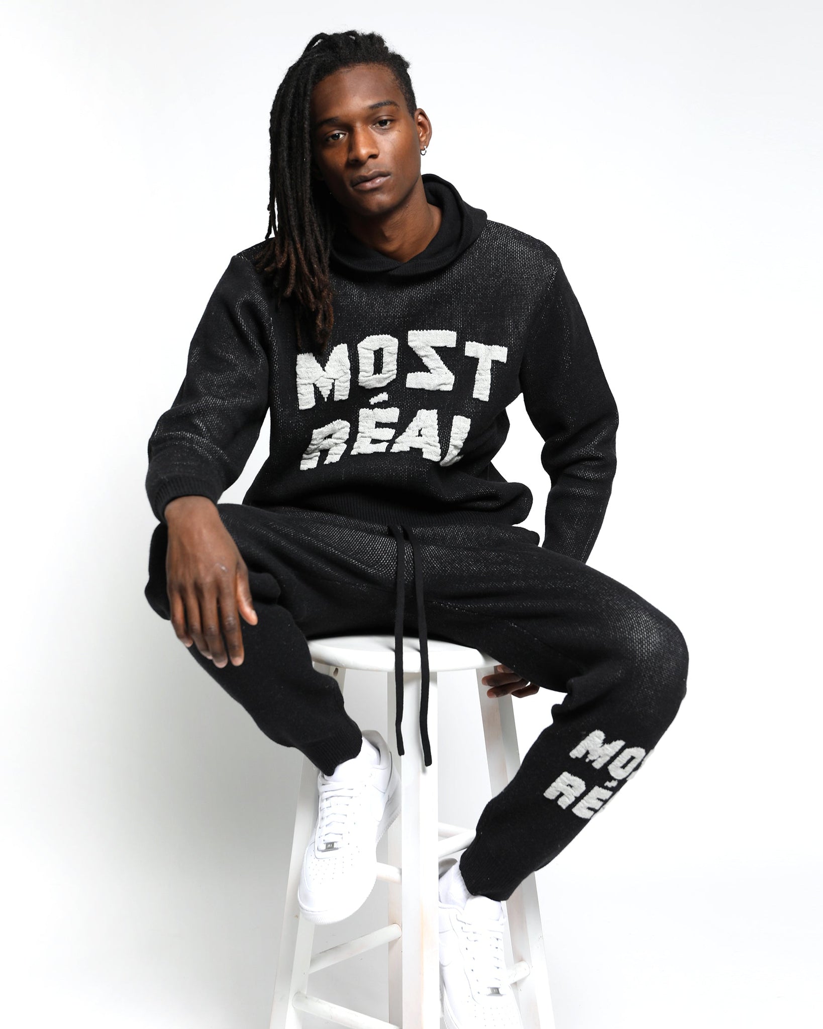 Most Real Jacquard Chunky Sweater Hoodie-MENS-Twenty