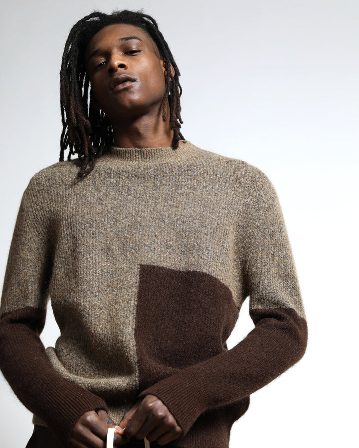 Peak Mohair Colorblock Pullover (FINAL SALE)-MENS-Twenty