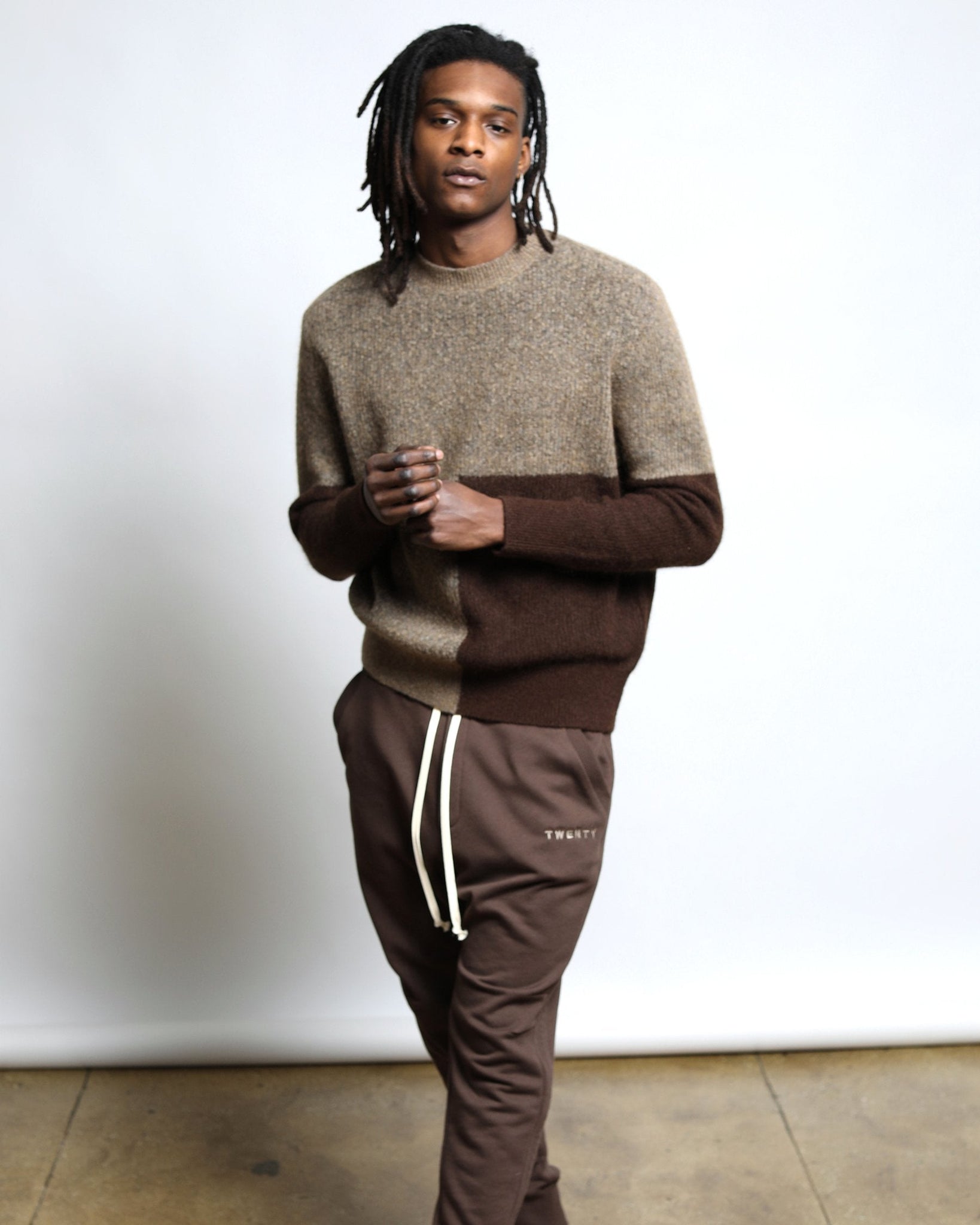 Peak Mohair Colorblock Pullover (FINAL SALE)-MENS-Twenty