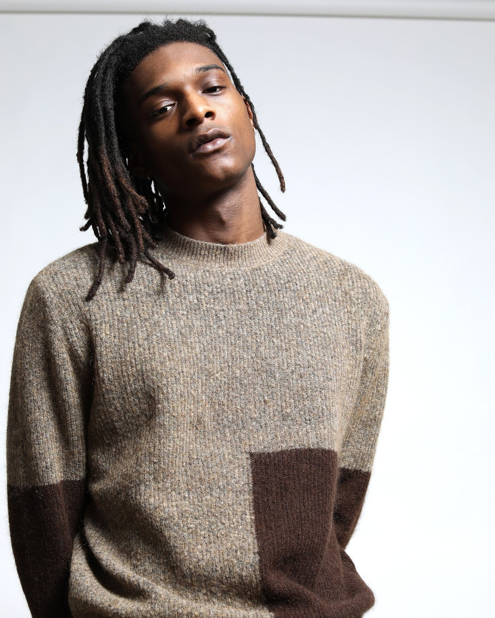 Peak Mohair Colorblock Pullover (FINAL SALE)-MENS-Twenty