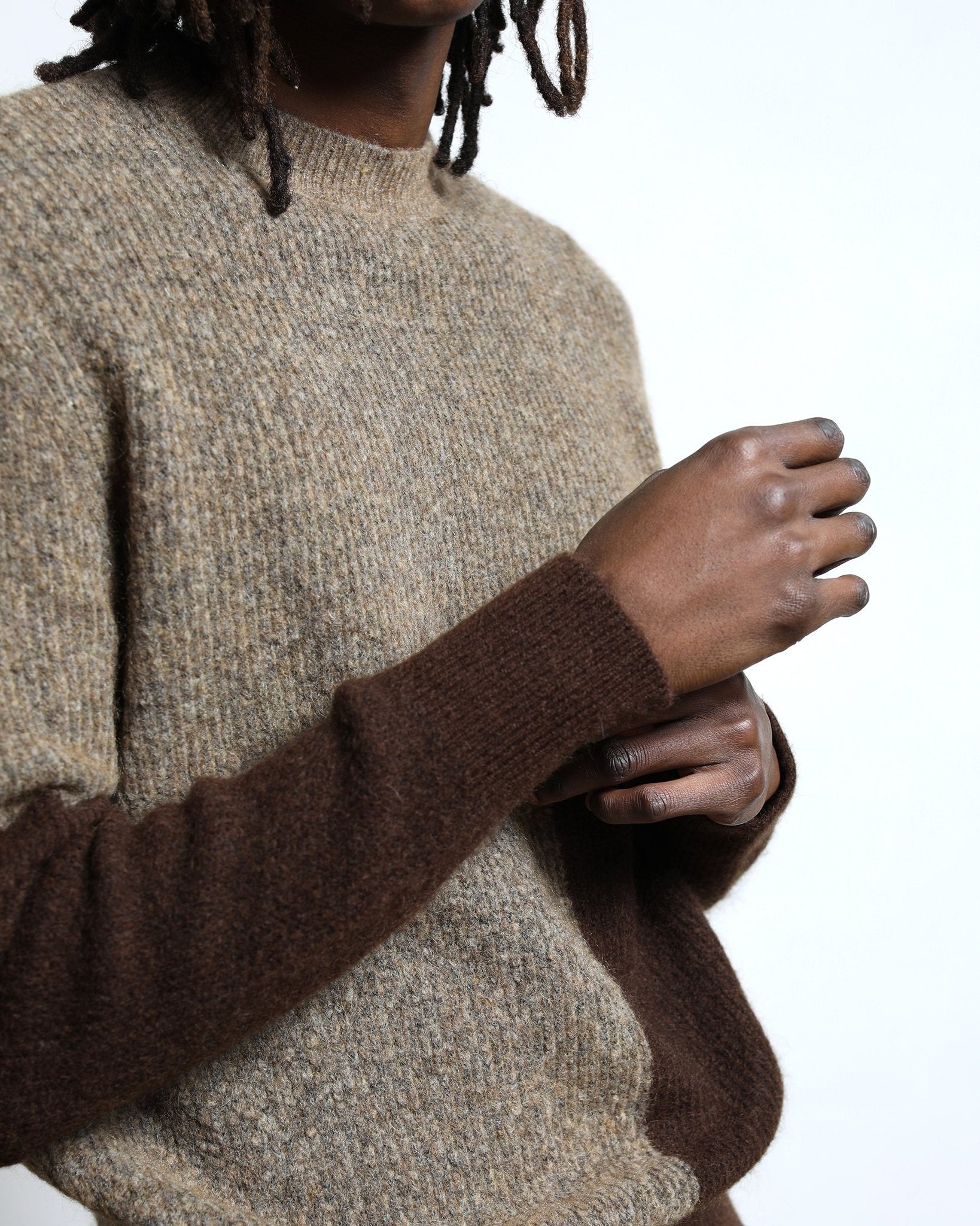 Peak Mohair Colorblock Pullover (FINAL SALE)-MENS-Twenty