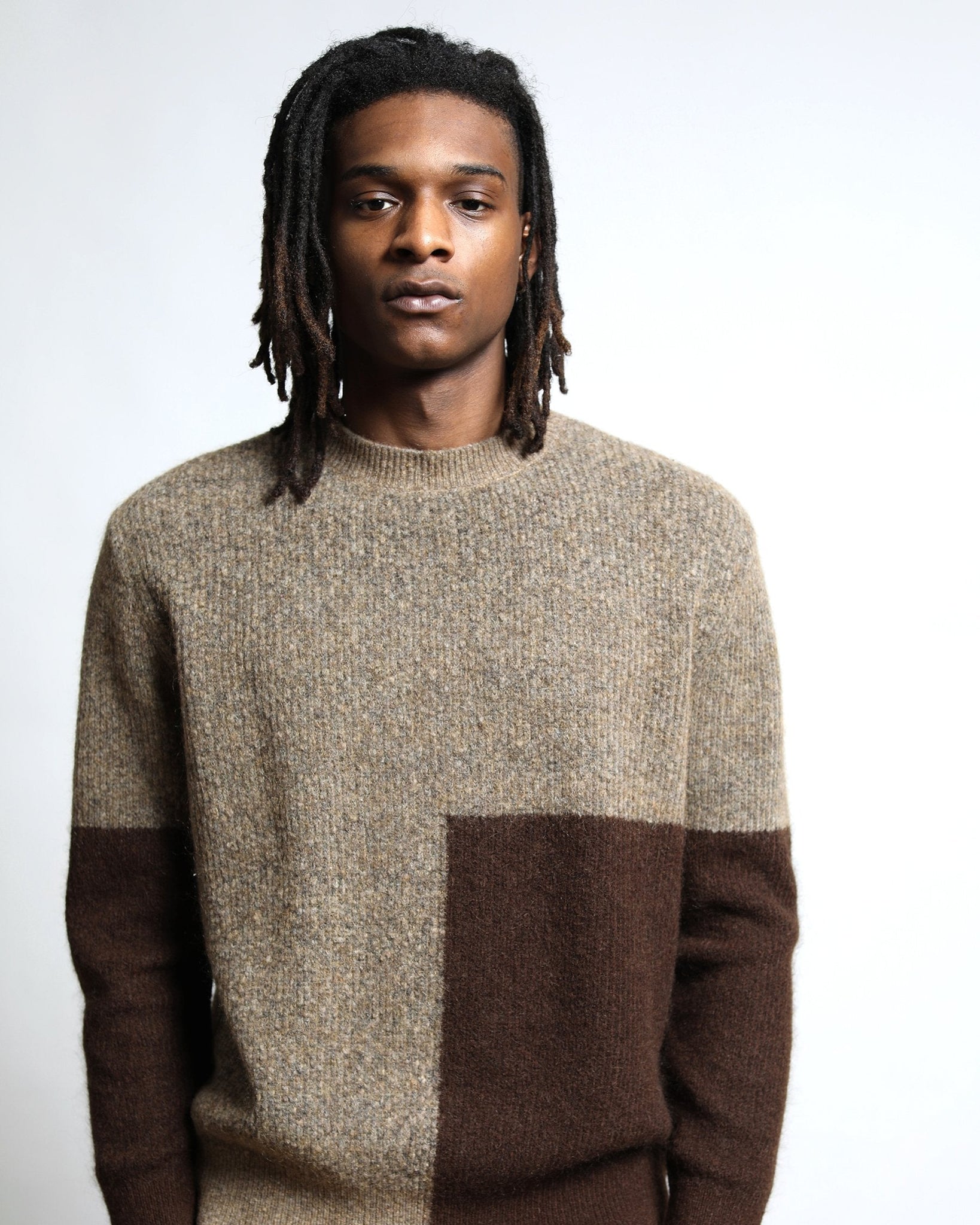 Peak Mohair Colorblock Pullover (FINAL SALE)-MENS-Twenty