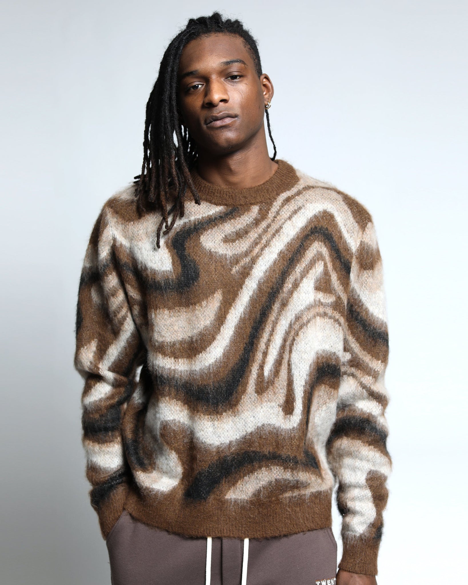 Spectrum Swirl Mohair Sweater Pullover (FINAL SALE)-Mens-Twenty