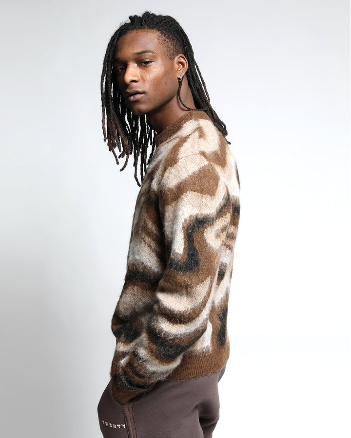 Spectrum Swirl Mohair Sweater Pullover (FINAL SALE)-Mens-Twenty