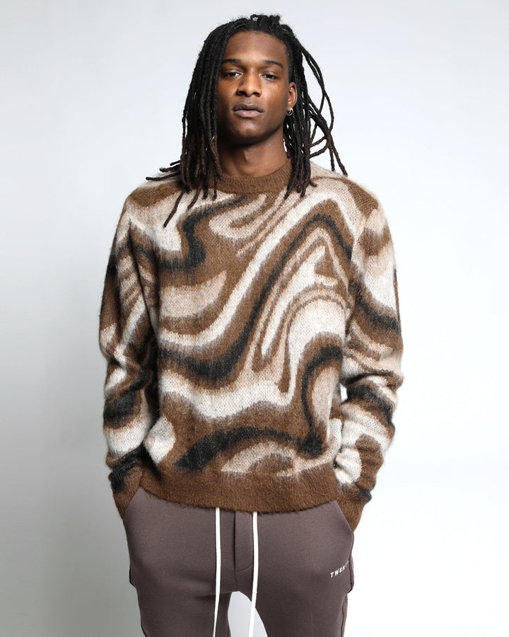 Spectrum Swirl Mohair Sweater Pullover (FINAL SALE)-Mens-Twenty