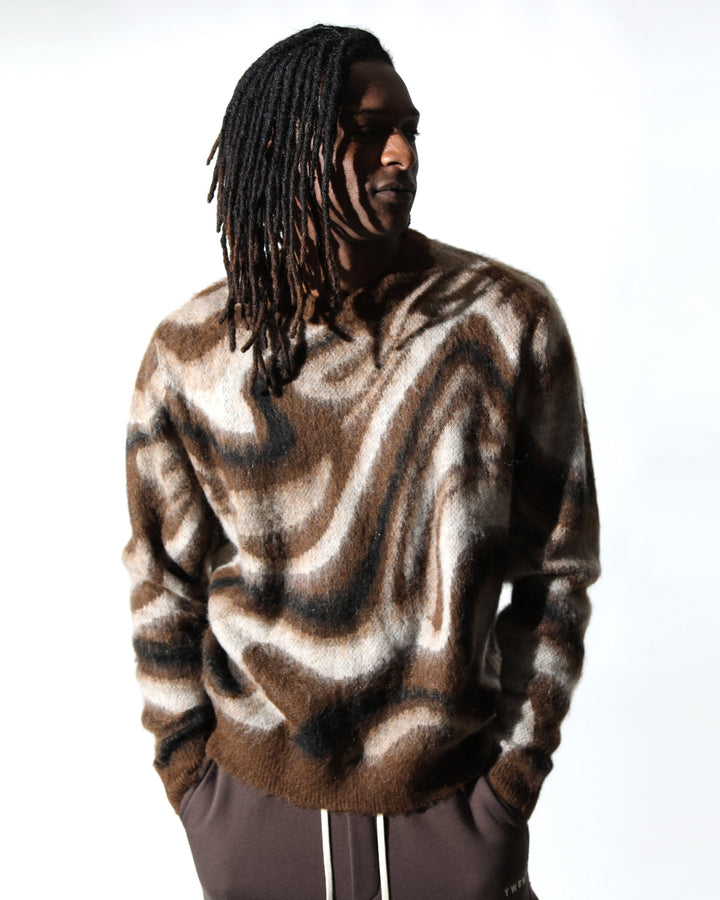 Spectrum Swirl Mohair Sweater Pullover (FINAL SALE)-Mens-Twenty