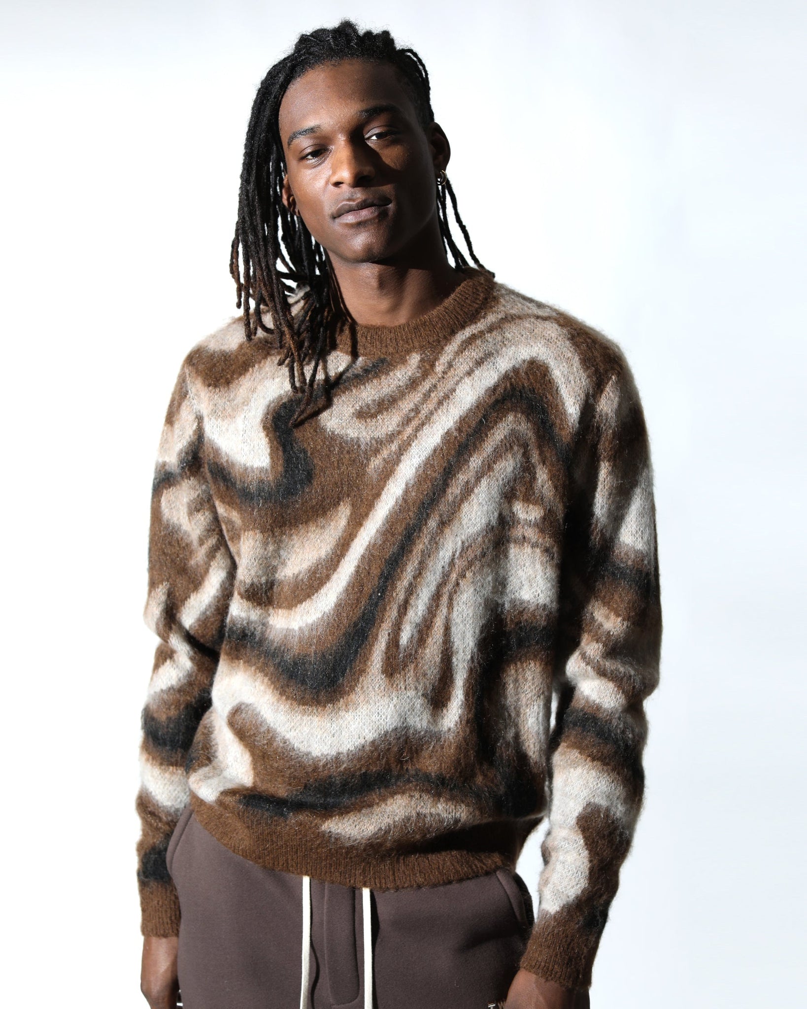 Spectrum Swirl Mohair Sweater Pullover (FINAL SALE)-Mens-Twenty