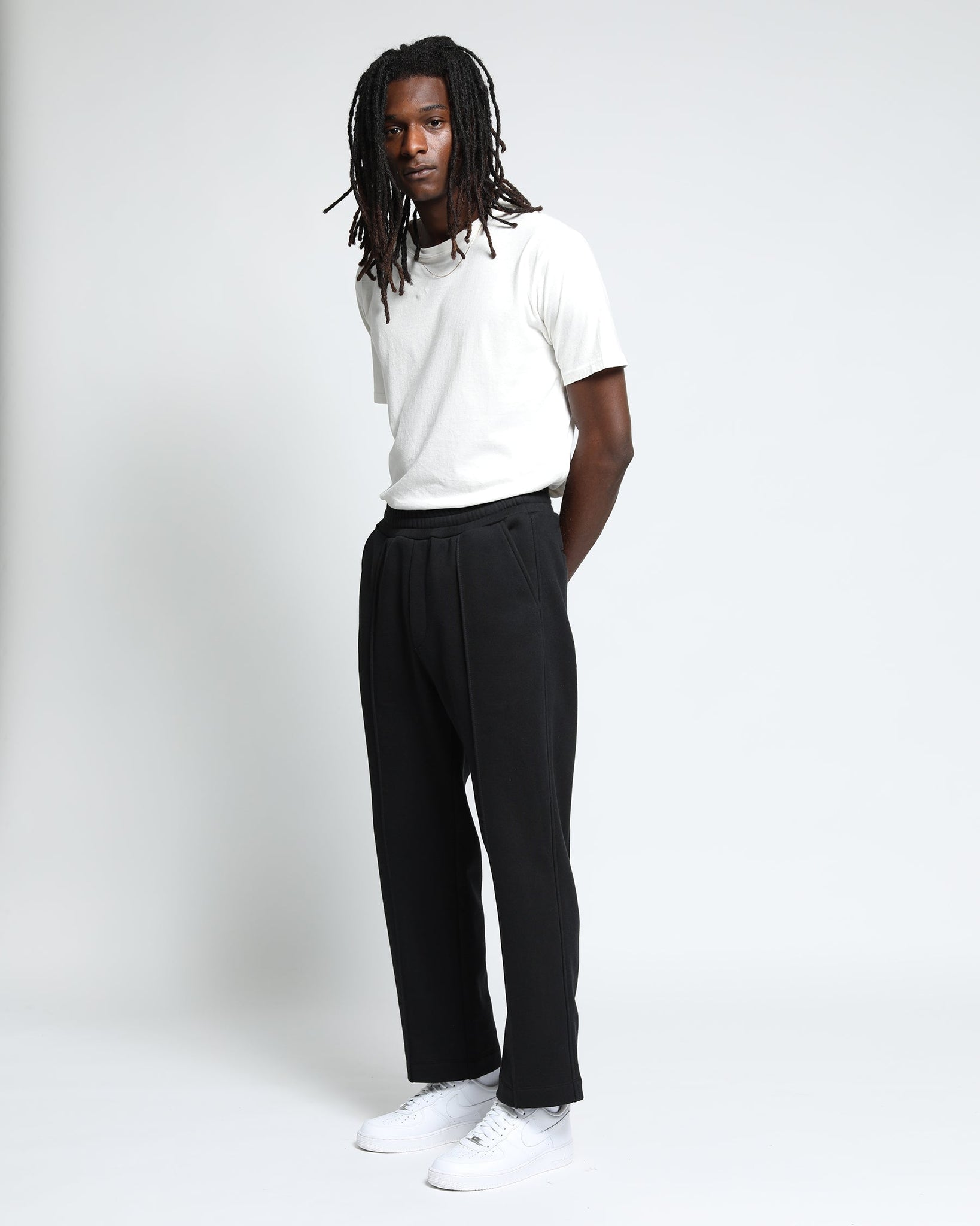 Sunnyside Brushed Terry Pin-tucked Wide Leg Pant (FINAL SALE)-Mens-Twenty