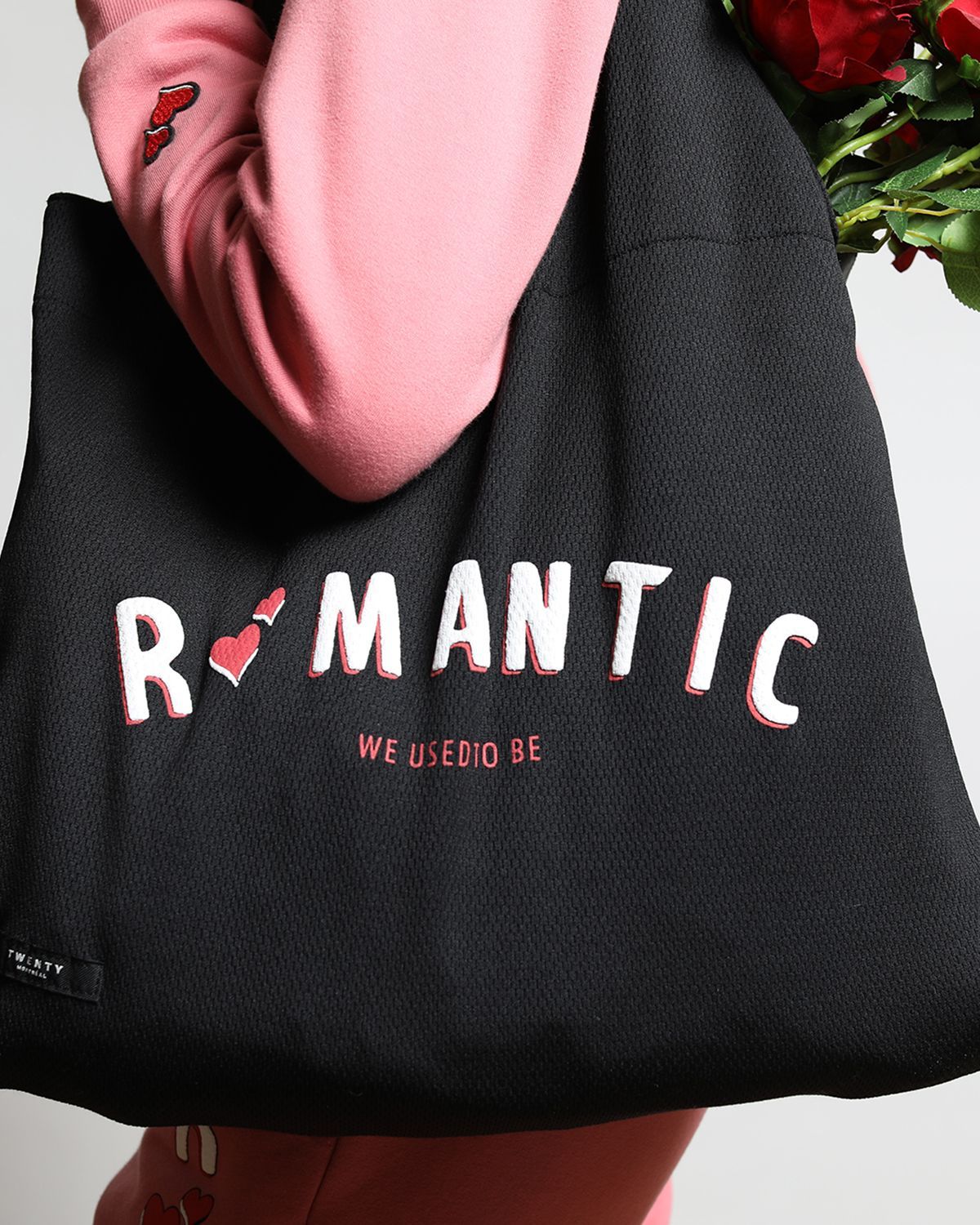 Tote Bag Romantic Curve Puff Print (FINAL SALE)-WOMENS-Twenty