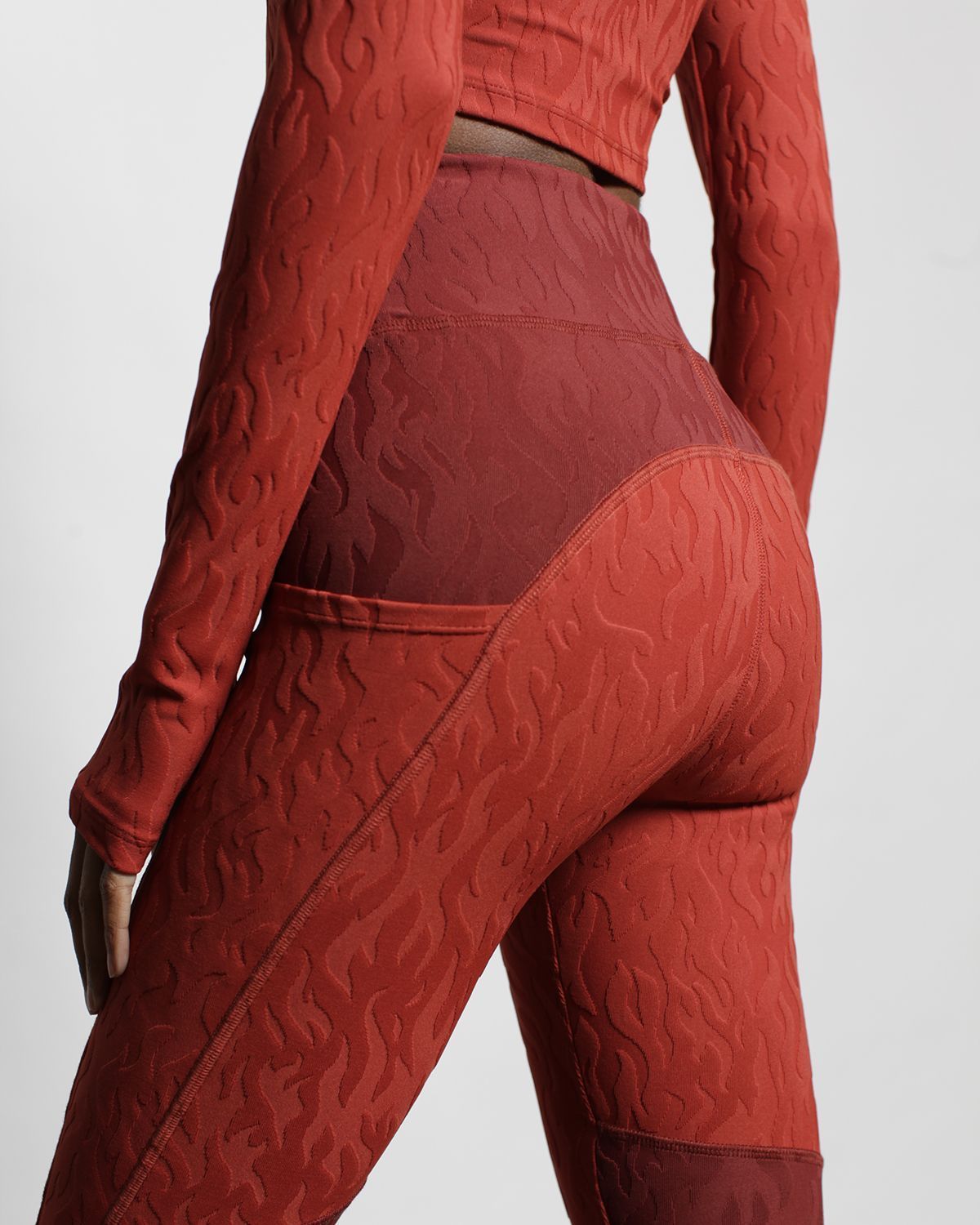 Flames 3D Activewear High Waist Active Legging-WOMENS-Twenty