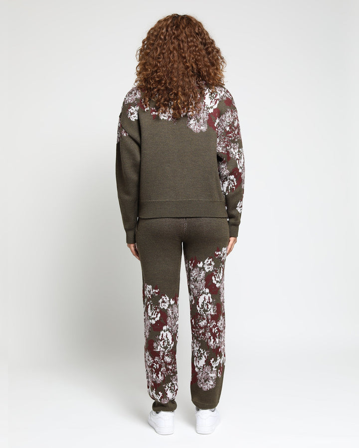 Hanging Floral Distressed Sweater Pant-WOMENS-Twenty