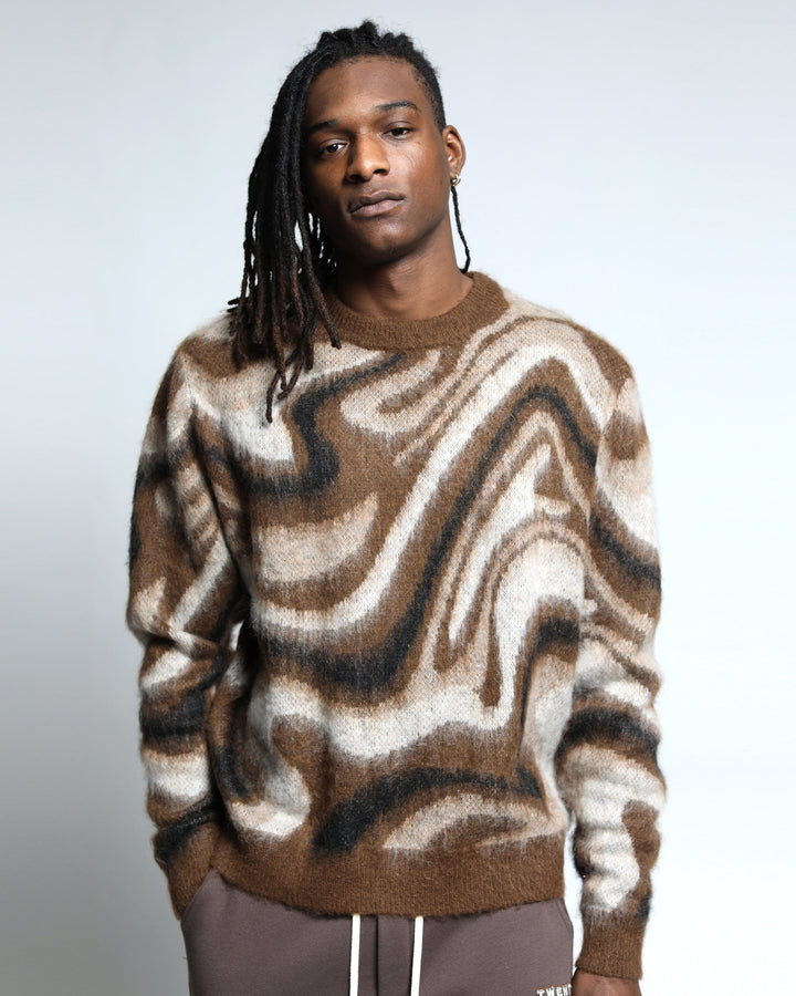 Spectrum Swirl Mohair Sweater Pullover| Mens Sweater Pullover