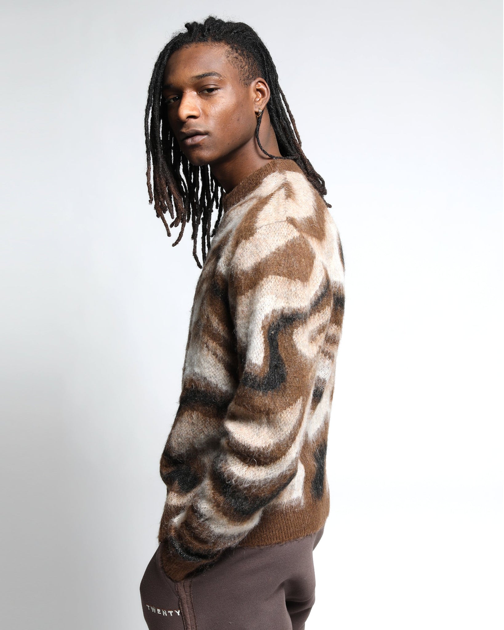 Spectrum Swirl Mohair Sweater Pullover| Mens Sweater Pullover 