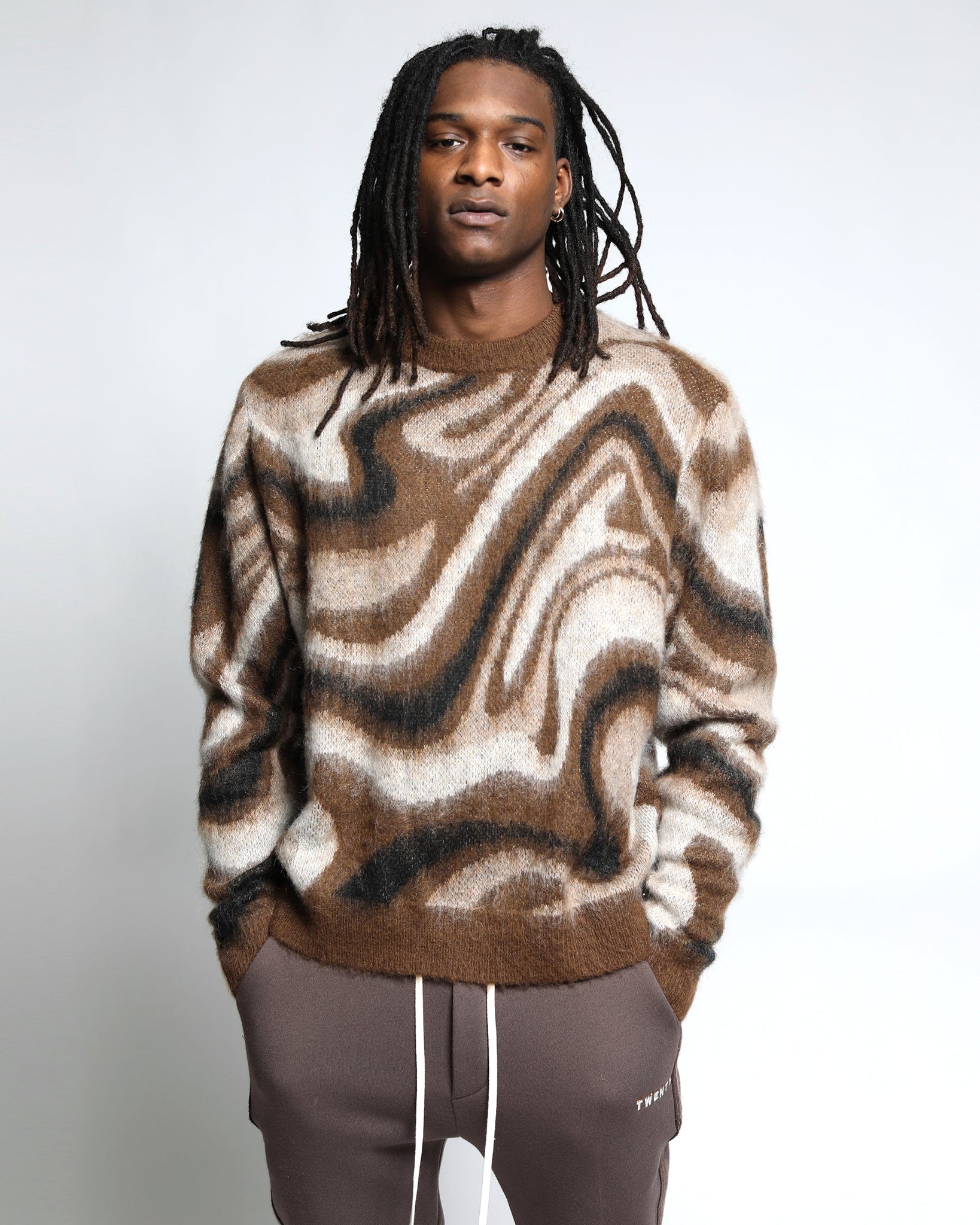 Spectrum Swirl Mohair Sweater Pullover - twentytees