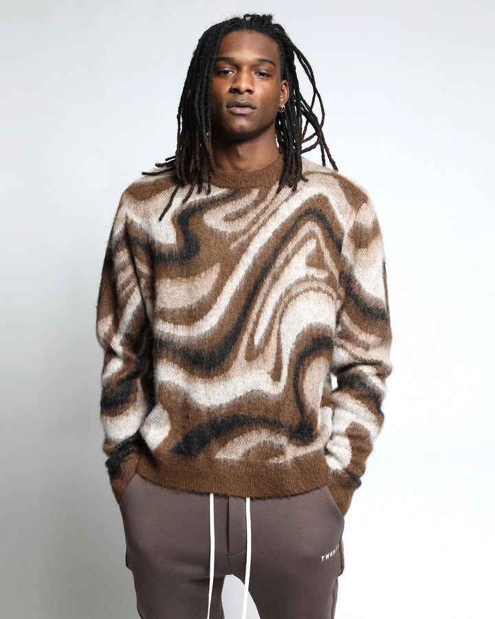 Spectrum Swirl Mohair Sweater Pullover| Mens Sweater Pullover