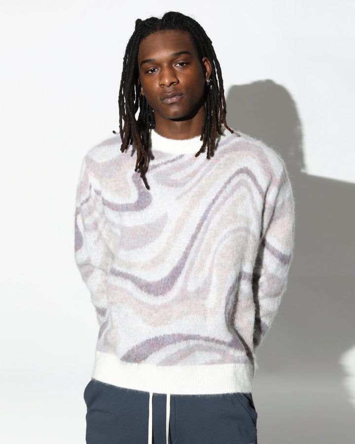 Spectrum Swirl Mohair Sweater Pullover - twentytees